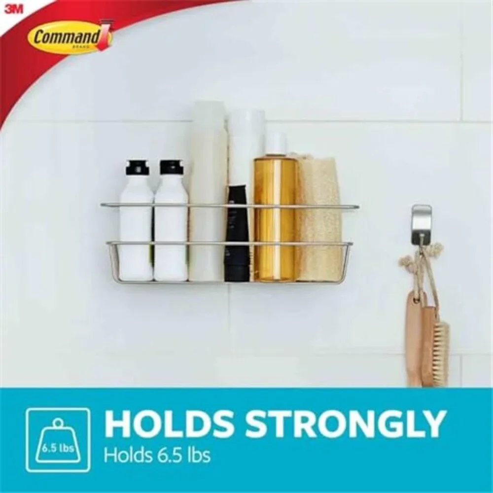 Shower Caddy Bathroom Organizer with Water Resistant Strips Damage Free Storage